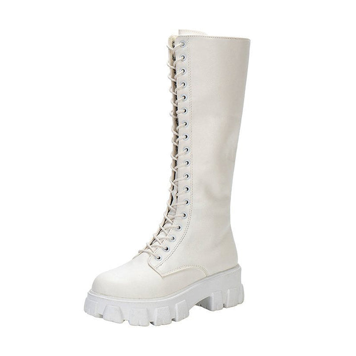 Damen Hohe Schnürstiefel mit robustem Profil und modischem Design Drune