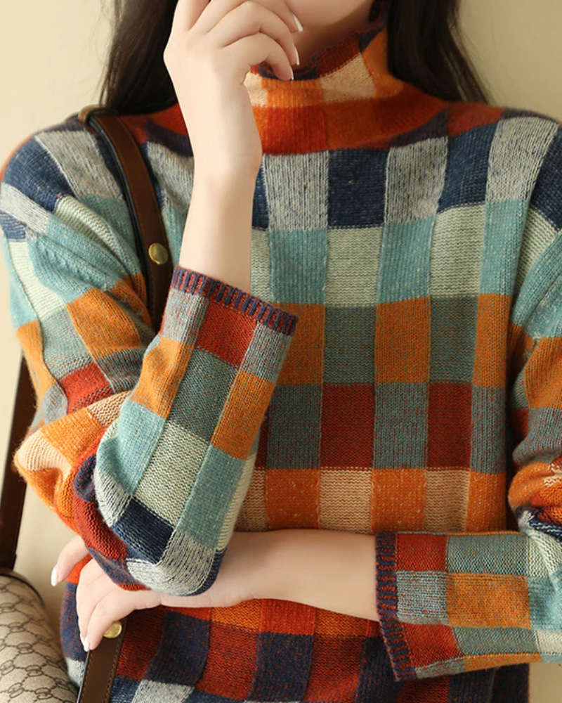 Drune | Kaschmere Luxe Patchwork Rollkragenpullover