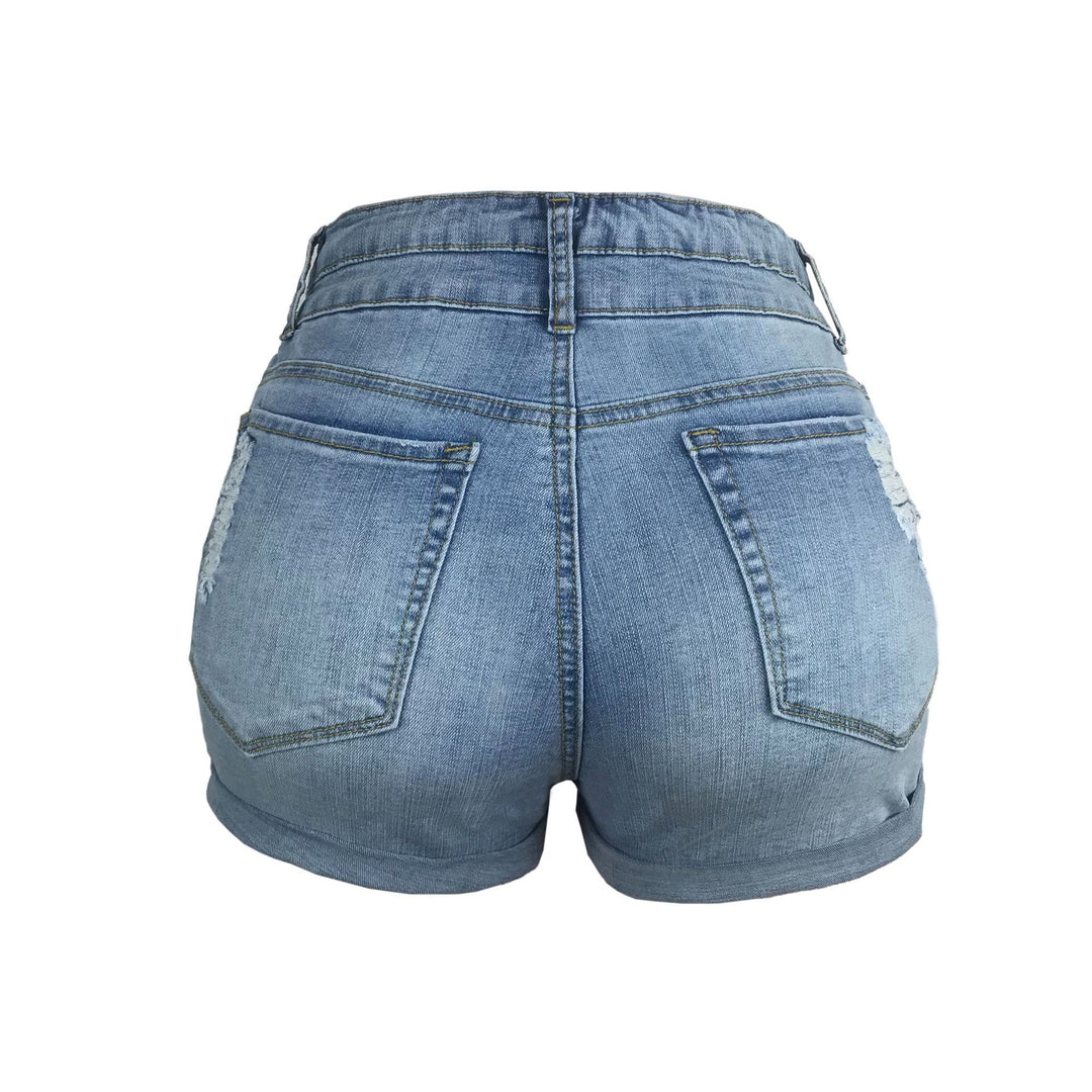 Damen Hochgeschnittene Jeansshorts Drune