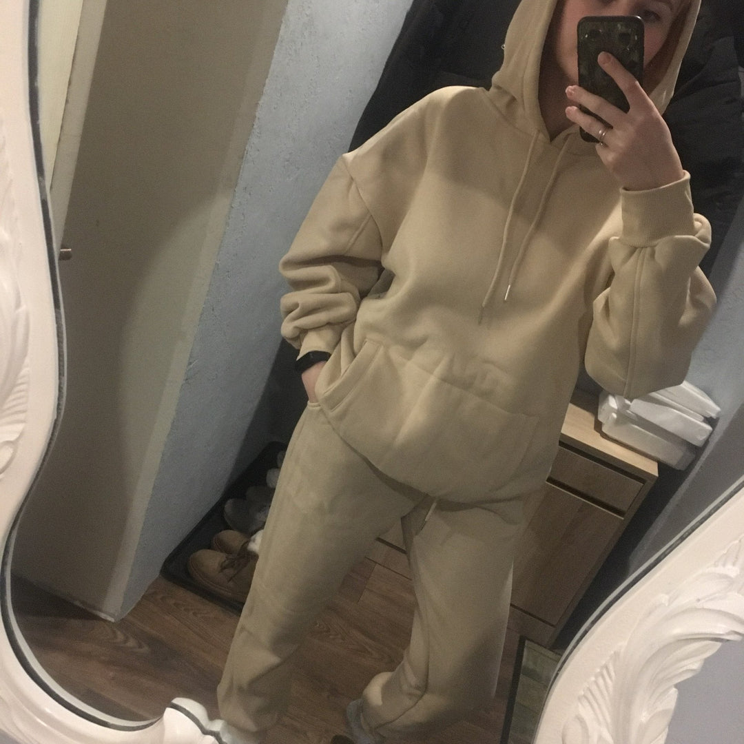 Damen lässiges Hoodie und Jogginghose Set Drune