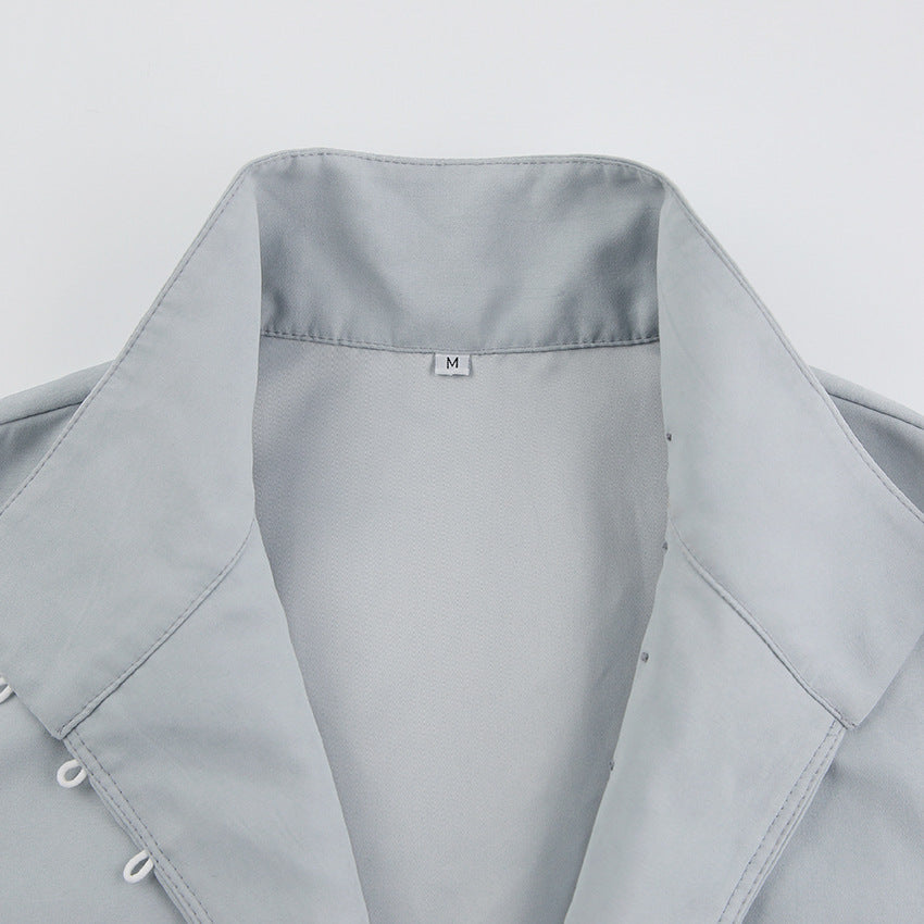 Drune | Viktorianisch Inspirierte Bluse mit Hohem Kragen