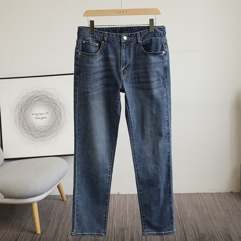 Herren schmal geschnittene Stretch-Jeans mit Used‑Waschung und Fünf‑Taschen‑Schnitt Drune