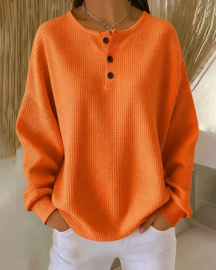Drune | Lässig Langarm Sweatshirt in Uni