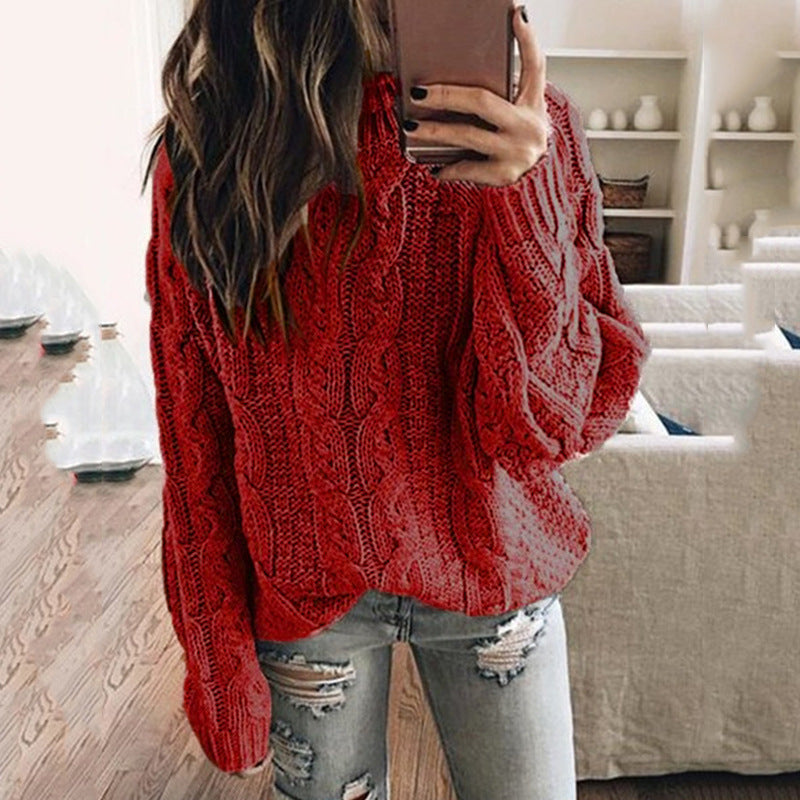 Damen Grobstrickpullover mit trendigem Zopfdesign Drune
