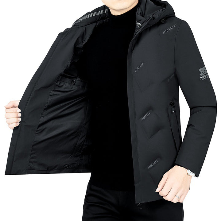 Herren Leichte gesteppte Kapuzenjacke mit schlanker Silhouette und verdecktem Reißverschluss Drune