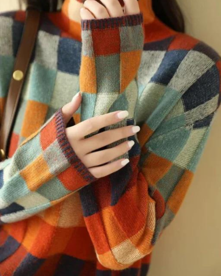 Drune | Kaschmere Luxe Patchwork Rollkragenpullover