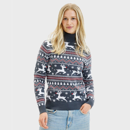 Drune | Der stilvolle Highneck Weihnachtspullover - Damen