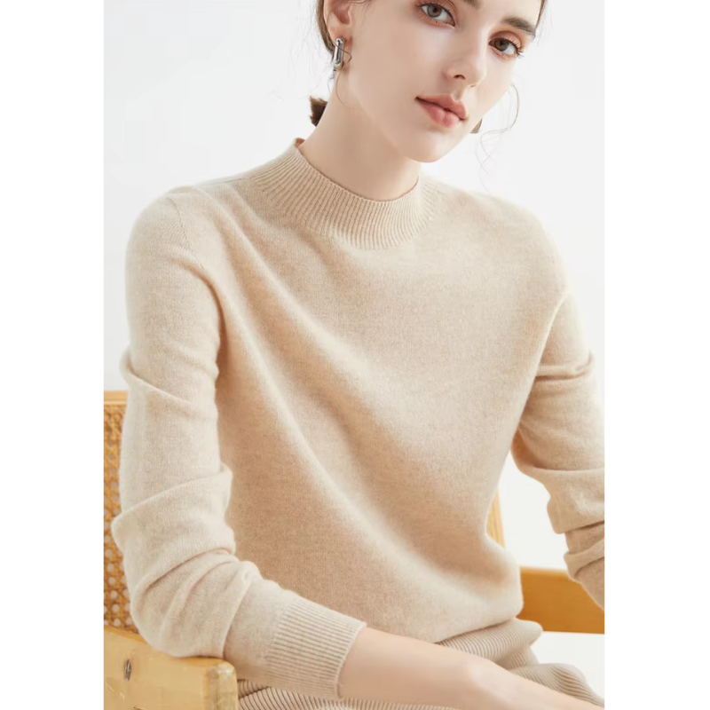 Drune | Cashmere Pullover Damen Rundhals Weicher und Leichter Strickpullover