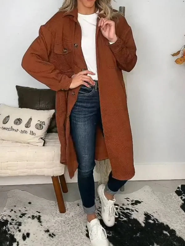 Drune | Lässige Lange Jacke Für Damen