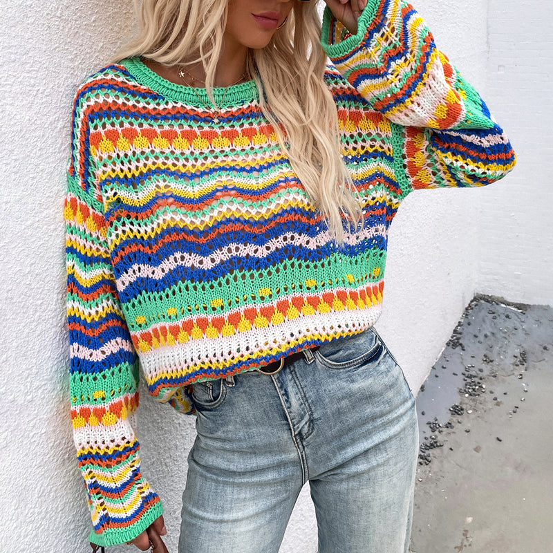 Drune | Gestreifter Strickpullover Mit Feinem Design