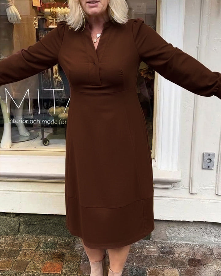 Drune | Retro Kleid mit Langen Ärmeln