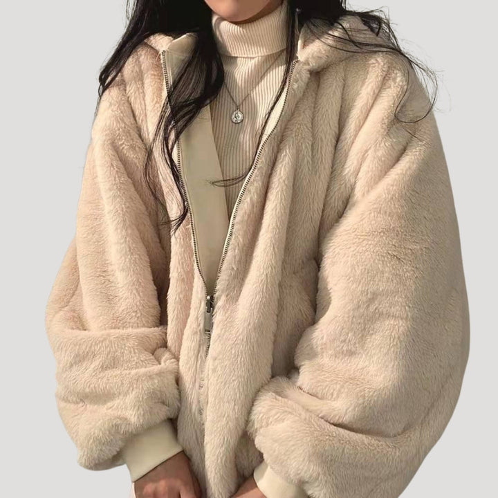 Drune | Damen Sherpa Fleece Teddy Jacke Winterstil