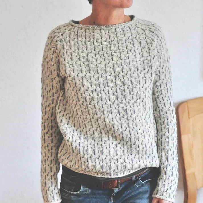 Drune | Grauer Boot-Ausschnitt Pullover - Stilvolle und Bequeme Damenbekleidung