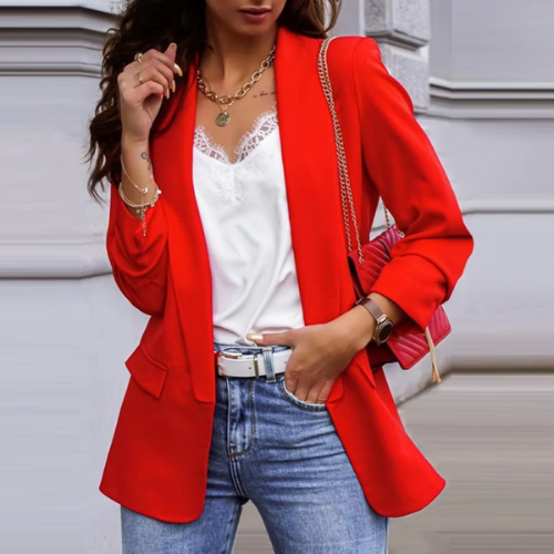 Drune | Stilvolle Damen Blazer mit Einzelknopfverschluss Ideal für Die Arbeit