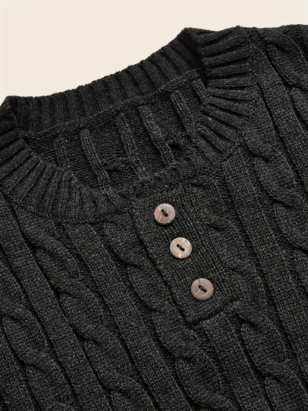 Drune | Lässiger Herren-Pullover mit Knöpfen