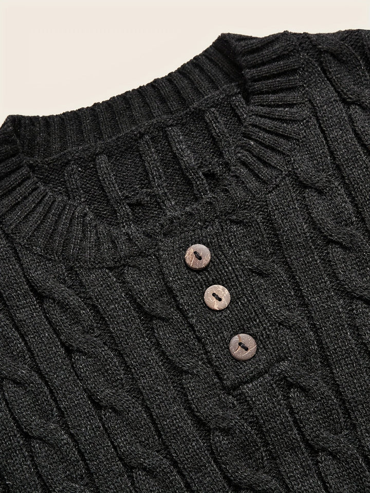 Drune | Lässiger Herren-Pullover mit Knöpfen