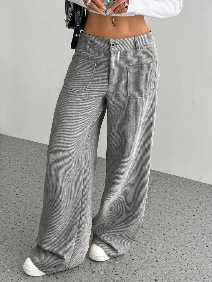 Drune | Cordhose Mit Weitem Bein Für Frauen