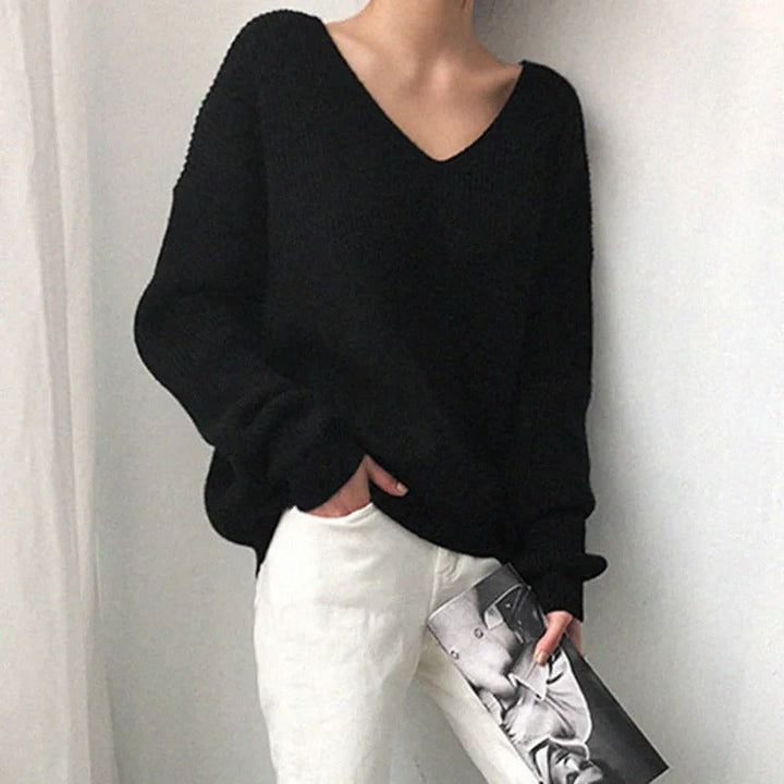 Drune | Gestrickter V-Ausschnitt Pullover