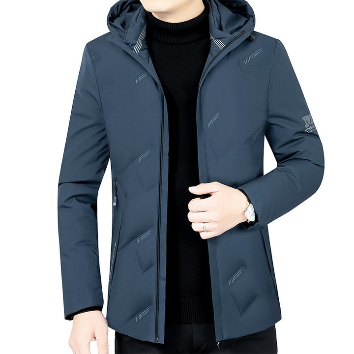 Herren Leichte gesteppte Kapuzenjacke mit schlanker Silhouette und verdecktem Reißverschluss Drune