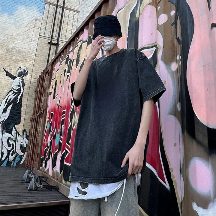 Drune | Vintage Locker sitzendes T-Shirt