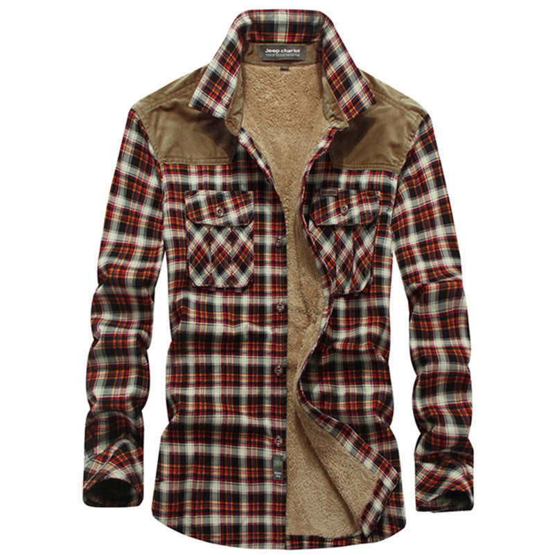 Herren Fleecegefütterte Hemdjacke Drune