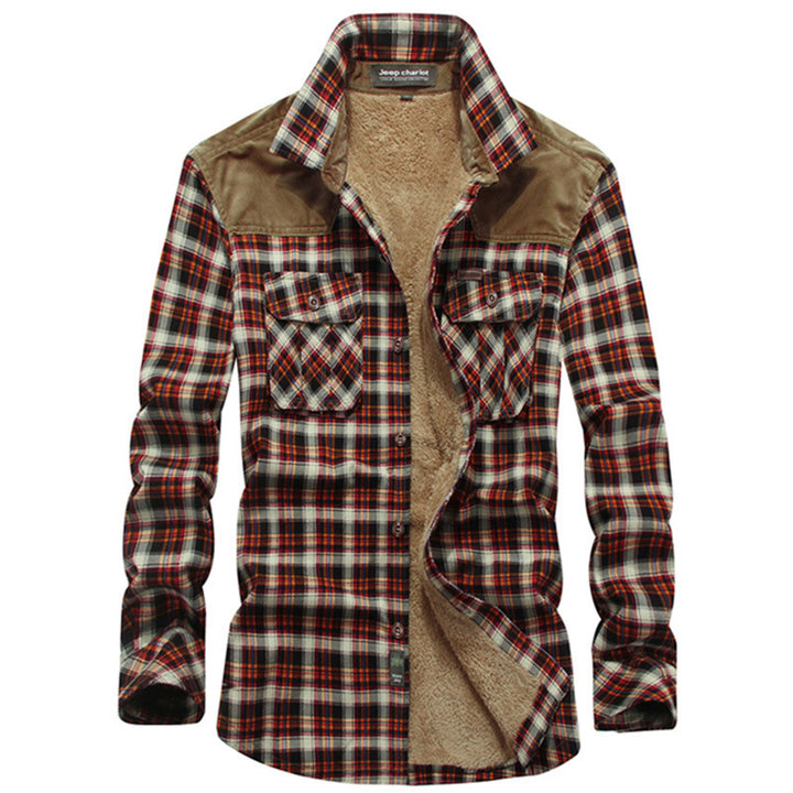 Herren Fleecegefütterte Hemdjacke Drune