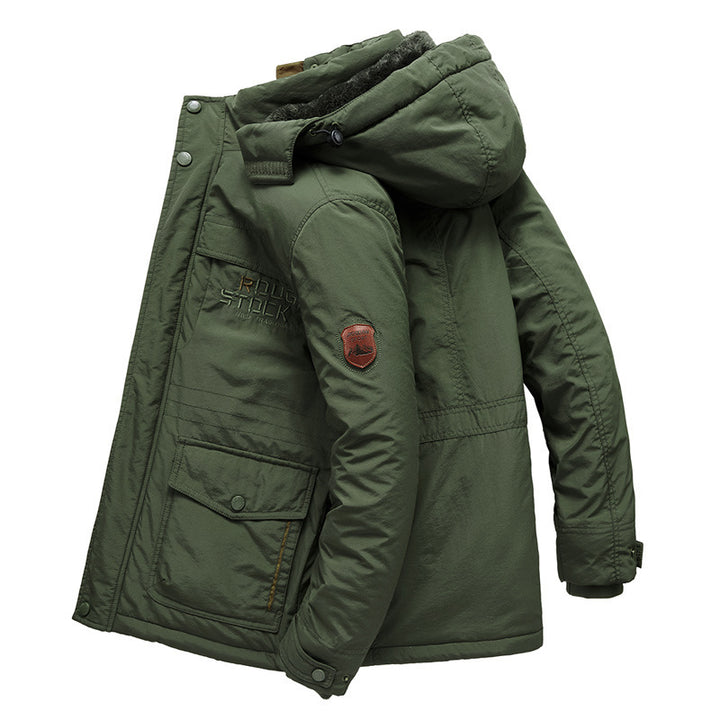Herren Isolierter Fieldparka mit durchgehendem Kunstfellfutter, Kapuze und Multifunktions‑Taschen Drune