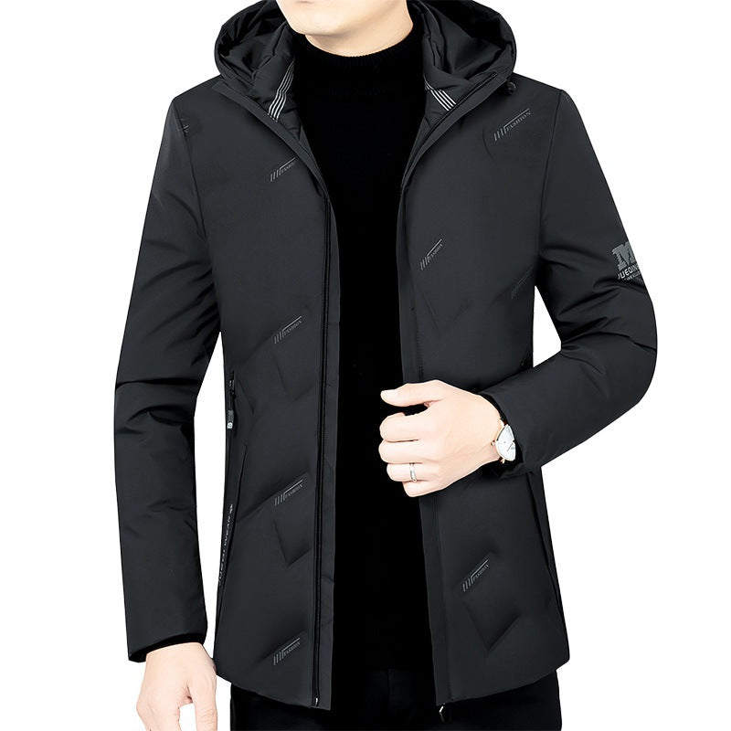 Herren Leichte gesteppte Kapuzenjacke mit schlanker Silhouette und verdecktem Reißverschluss Drune