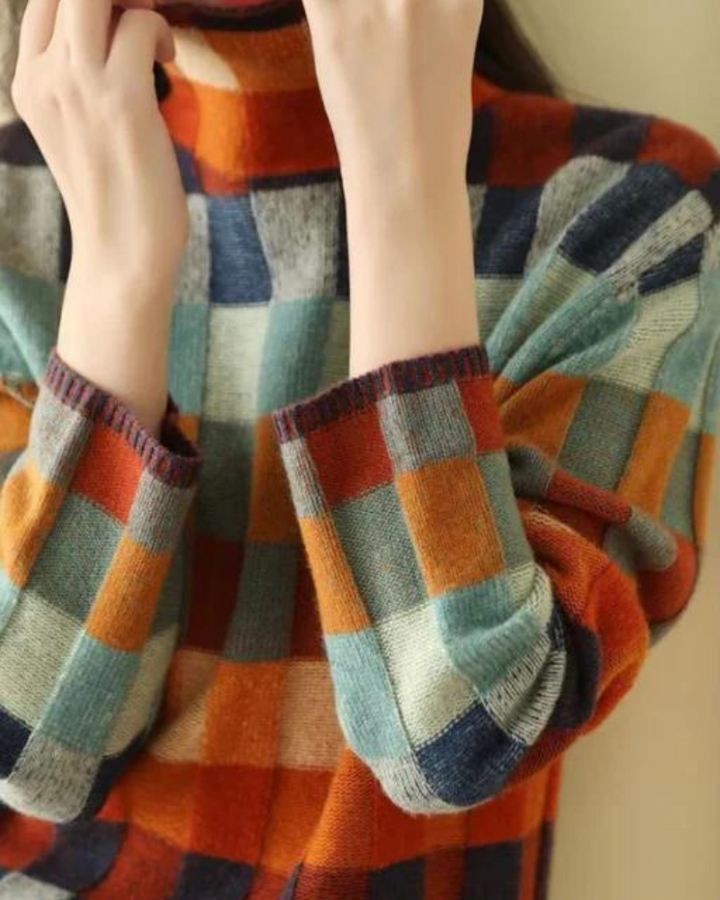 Drune | Kaschmere Luxe Patchwork Rollkragenpullover