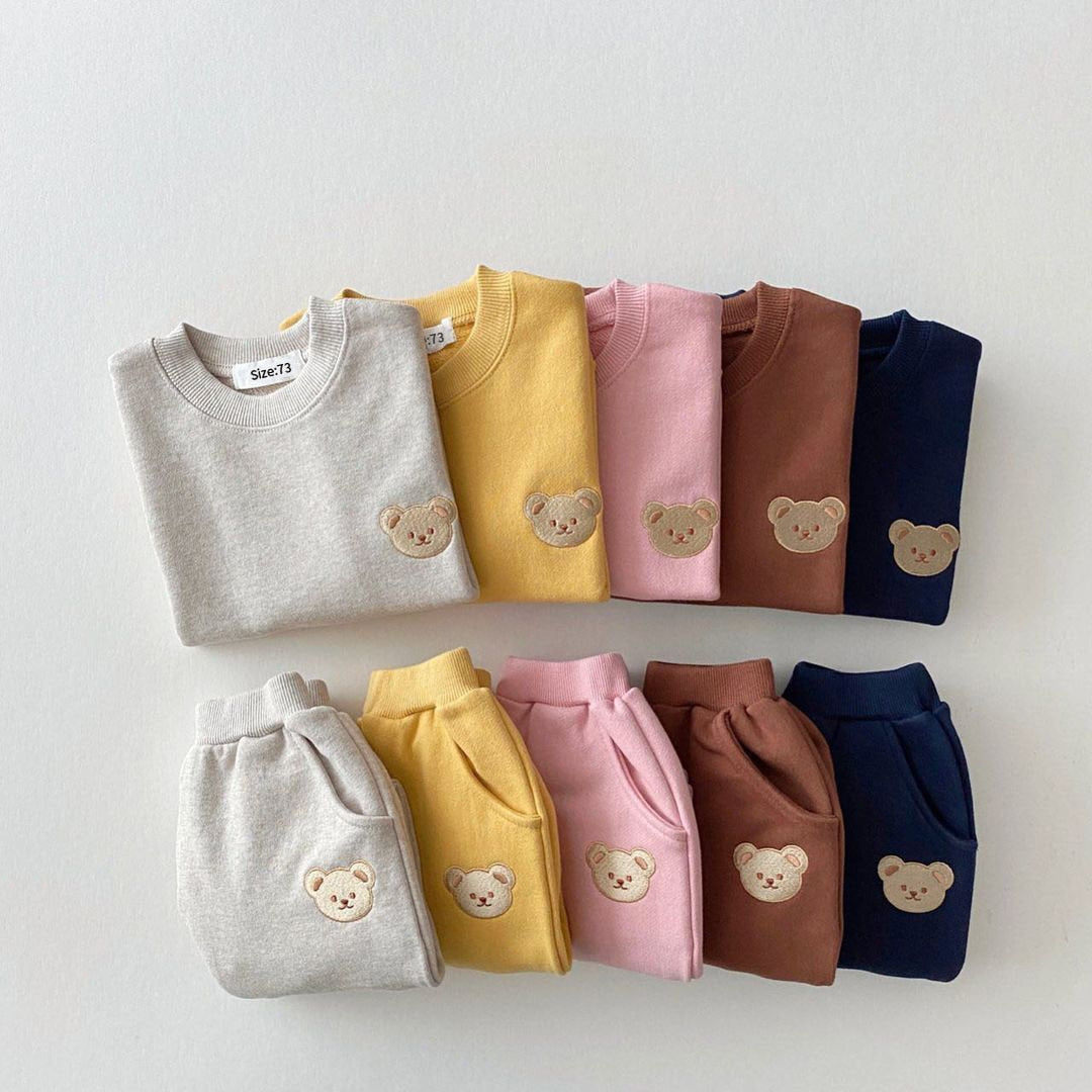 Drune | Jogginganzug - Teddybärdesign - Weiches und Bequemes Material - Leicht anzuziehen und auszuziehen