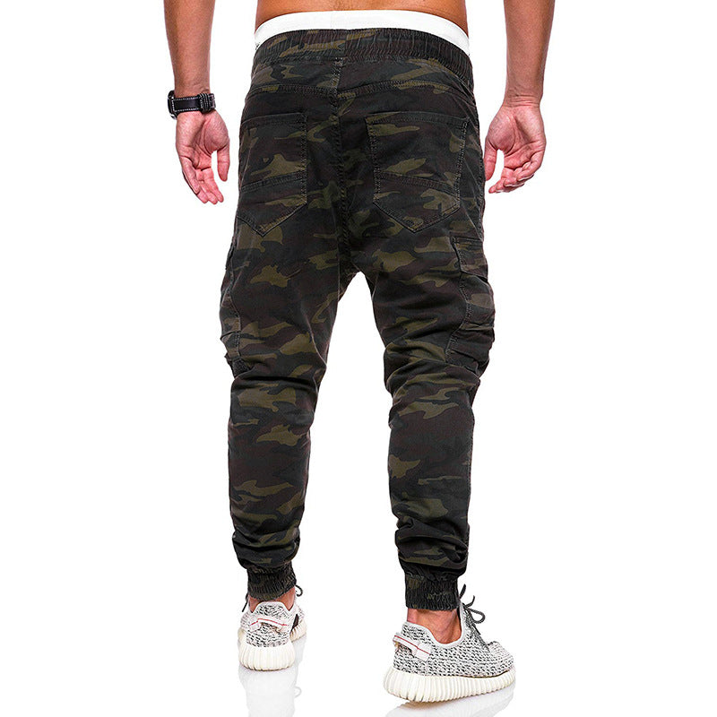 Herren nan taillierte Cargo-Joggerhose mit elastischem Komfortbund, seitlichen Klappentaschen und schmal zulaufenden Bündchen Drune