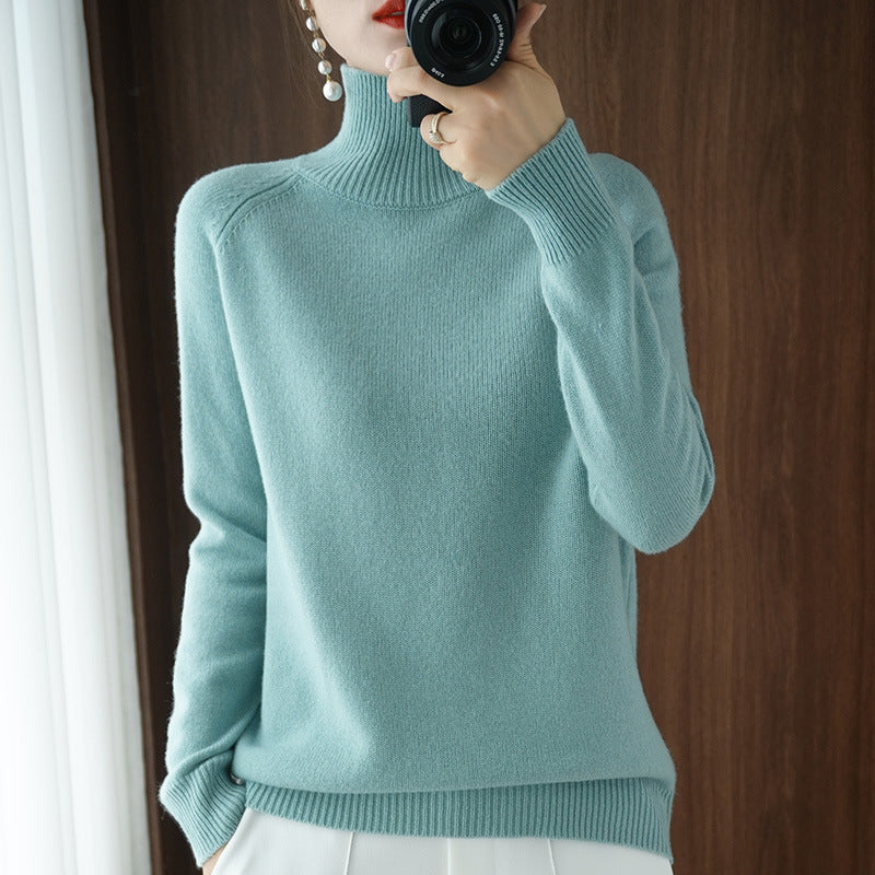 Damen Rollkragenpullover aus Kaschmir-Mix mit feiner Rippstruktur und überschnittener Schulter Drune