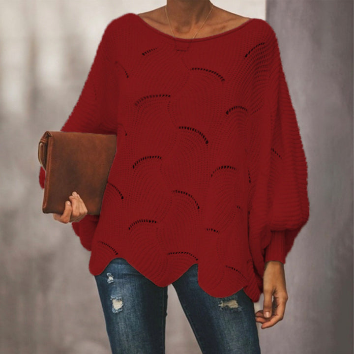 Damen Strickpullover mit luftiger Struktur und weitem Schnitt Drune