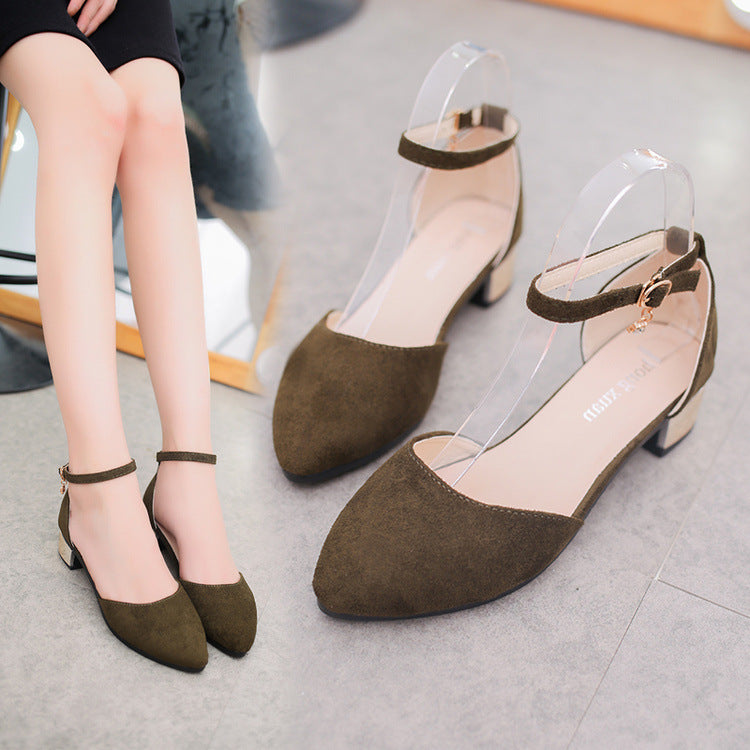 Damen Slingback-Ballerinas mit transparentem Riemendesign und schickem Blockabsatz Drune