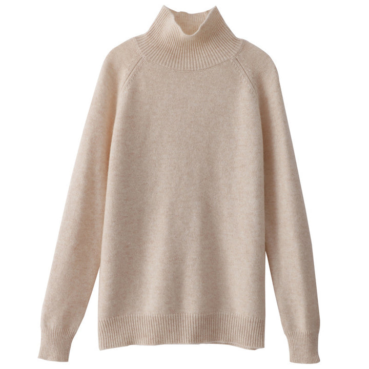 Damen Rollkragenpullover aus Kaschmir-Mix mit feiner Rippstruktur und überschnittener Schulter Drune