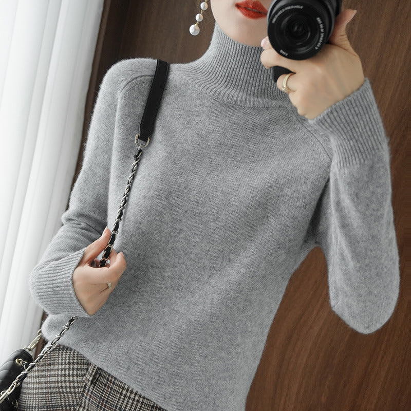 Damen Rollkragenpullover aus Kaschmir-Mix mit feiner Rippstruktur und überschnittener Schulter Drune