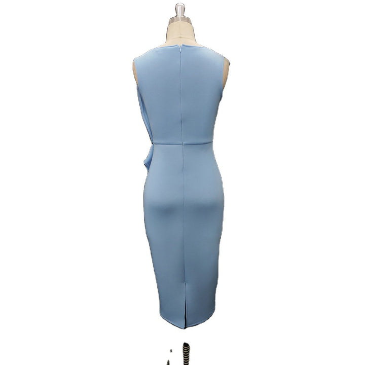 Damen figurbetontes Kleid mit Drapierung Drune