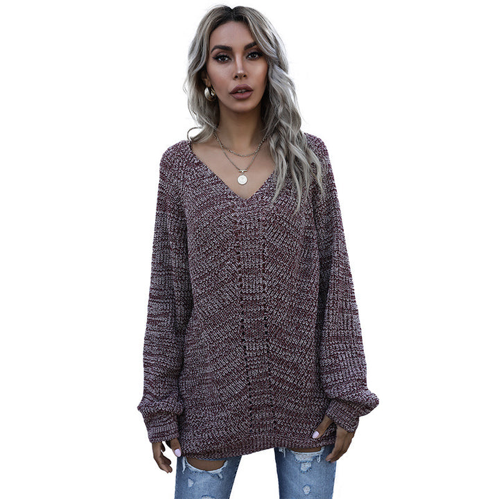 Damen Großer Strickpullover Drune