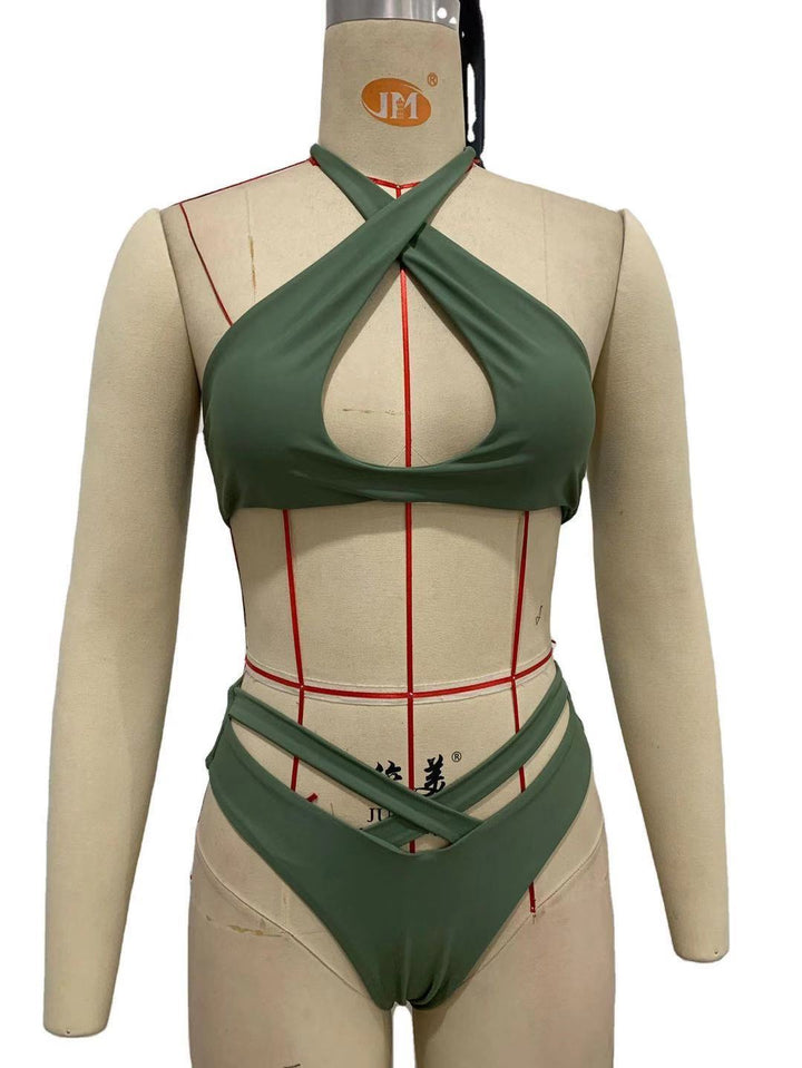 Damen Triangel-Bikini mit modischem Schnitt und raffinierter Zierschnürung Drune