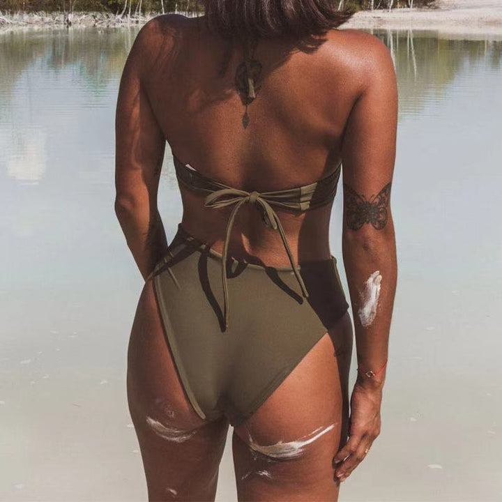Damen Triangel-Bikini mit modischem Schnitt und raffinierter Zierschnürung Drune