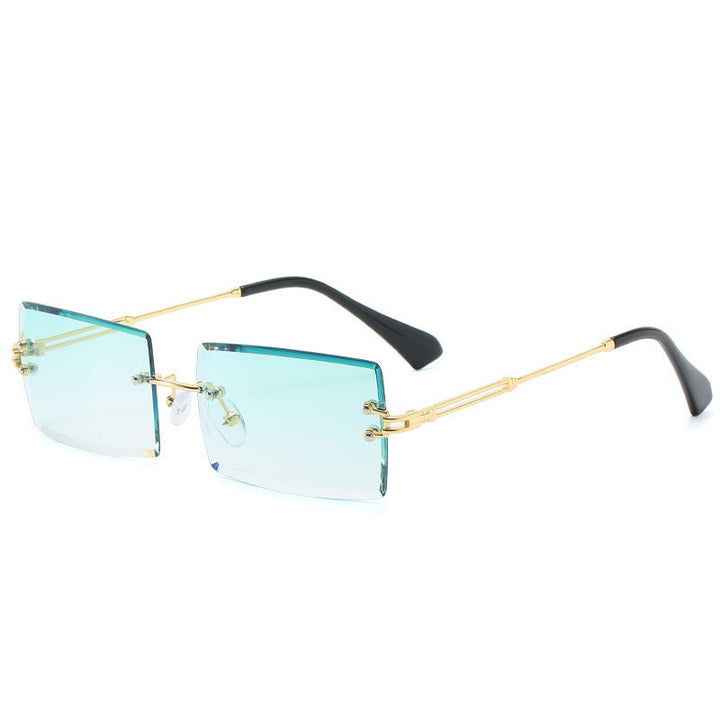 Drune | Modische Rechteckige Sonnenbrille Im Retro Stil