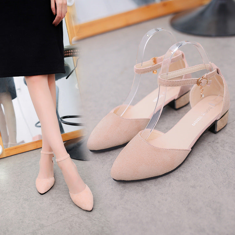 Damen Slingback-Ballerinas mit transparentem Riemendesign und schickem Blockabsatz Drune