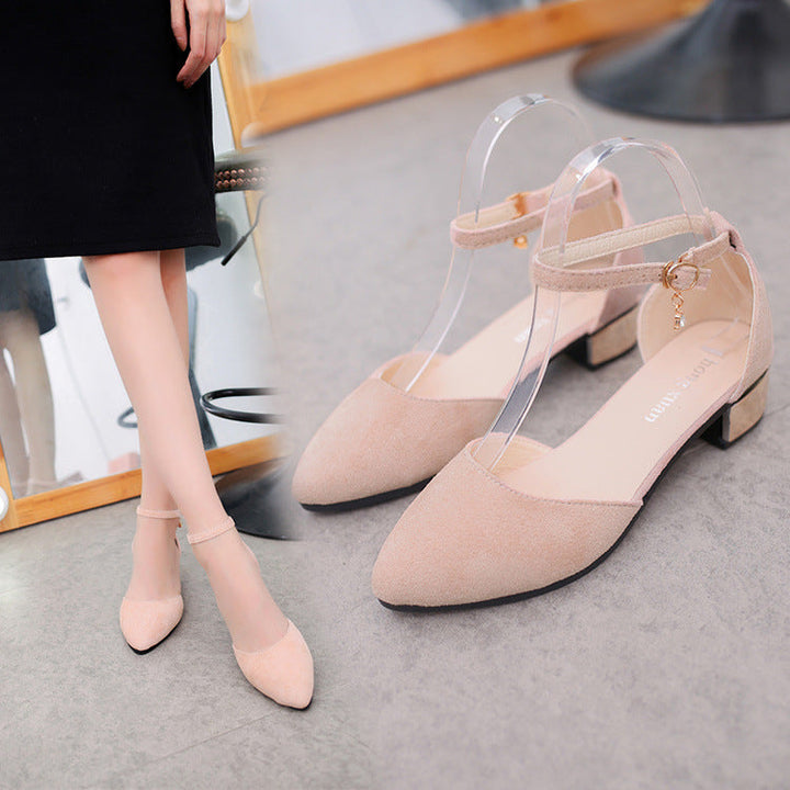 Damen Slingback-Ballerinas mit transparentem Riemendesign und schickem Blockabsatz Drune