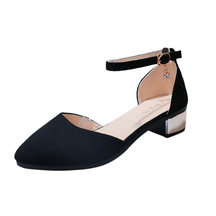 Damen Slingback-Ballerinas mit transparentem Riemendesign und schickem Blockabsatz Drune