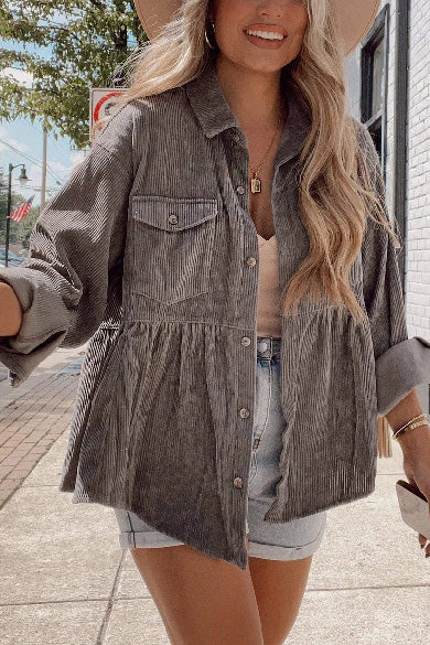Drune | Als Je Zuvor Graue Cordjacke