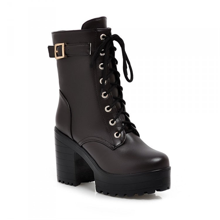 Drune | Stiefel mit Schnürung und Schnalle