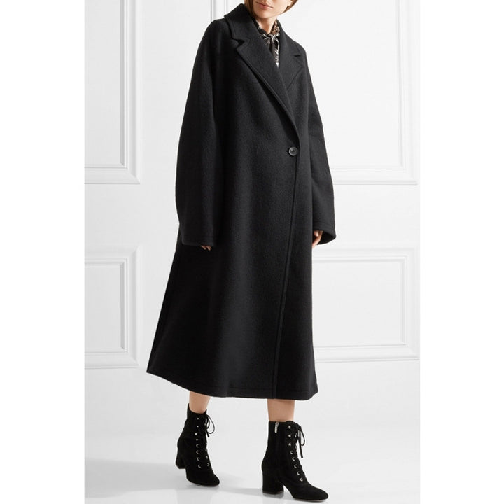 Damen Oversized Einreihiger Wollmix-Longcoat mit fallender Silhouette Drune