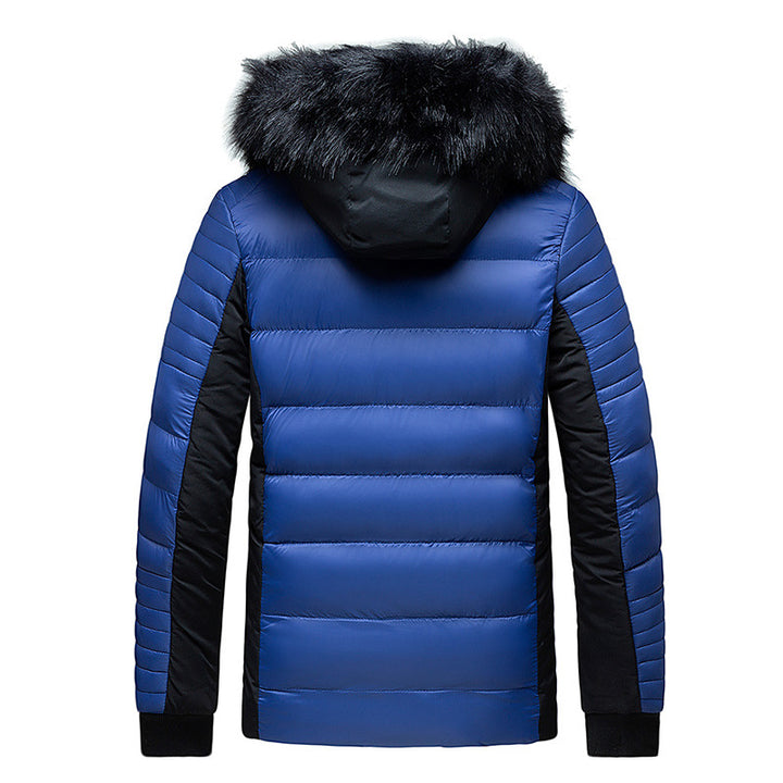 Herren Steppjacke mit Kapuze und Kunstfellbesatz, wind- und wasserabweisend Drune