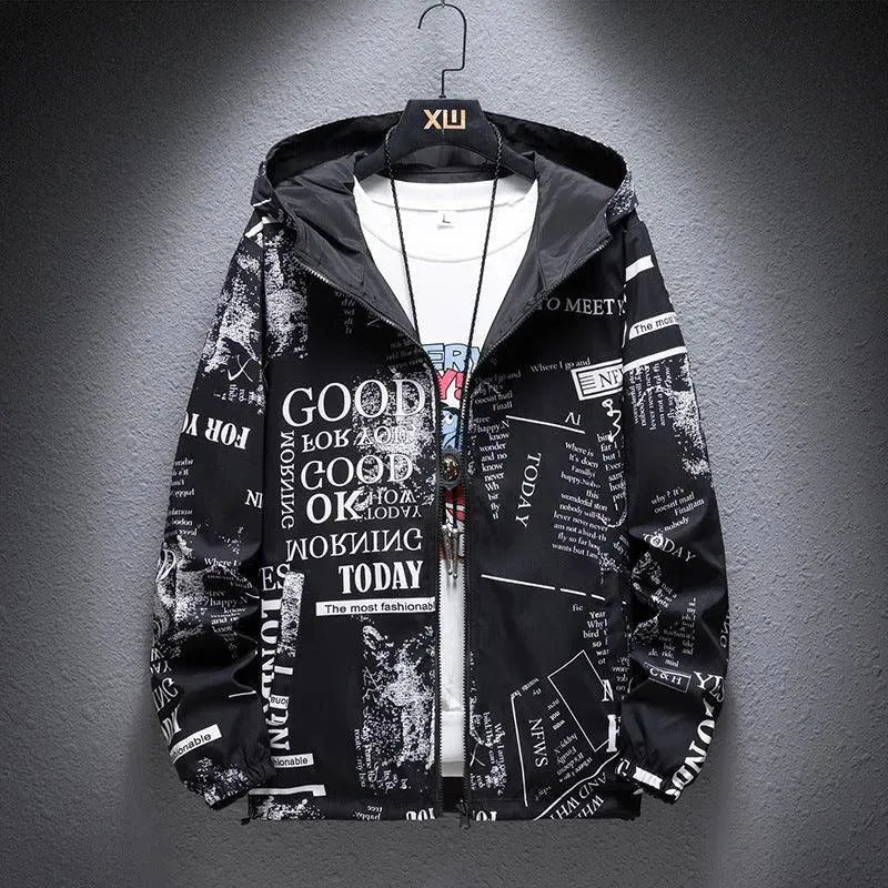 Drune | Umkehrbare Herrenjacke mit Camouflage-Druck