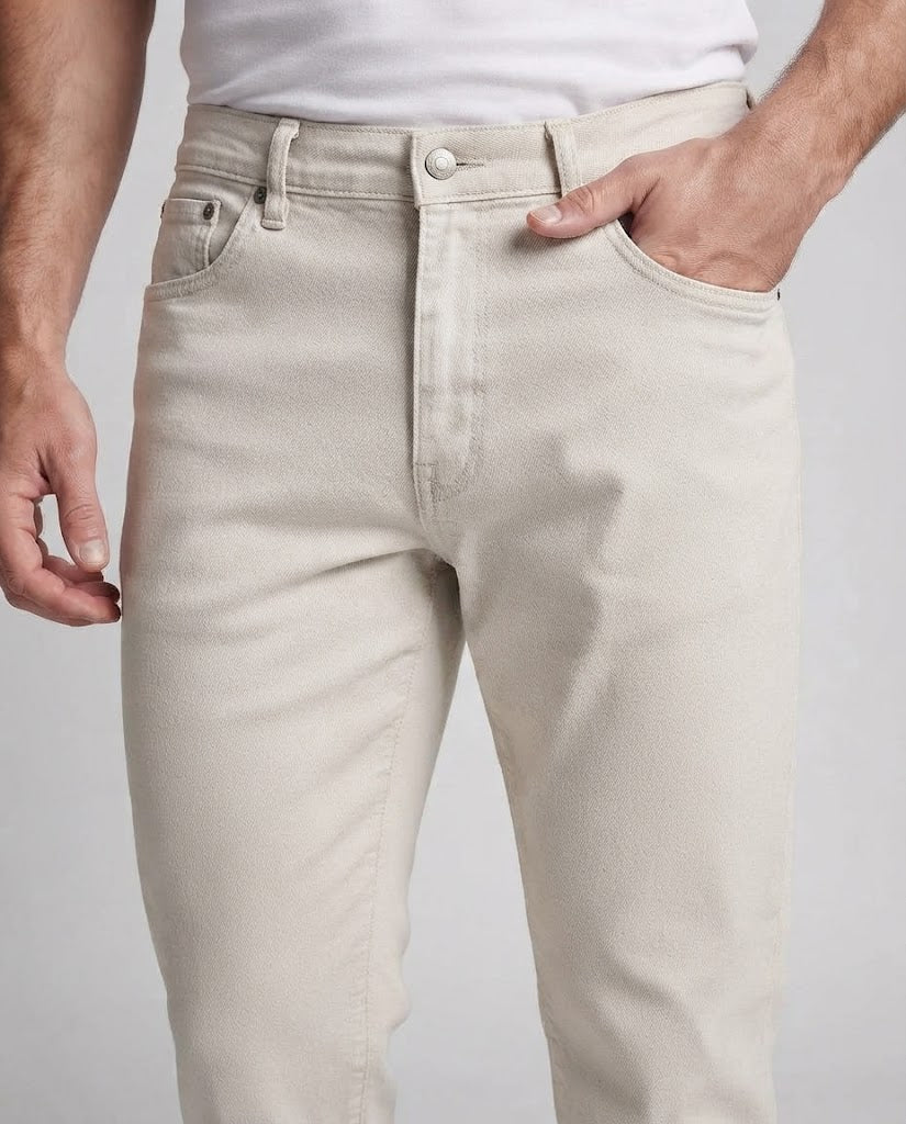 Herren Straight-Fit Vintage-Denim-Jeans mit leichtem Stonewash und mittlerer Bundhöhe Drune